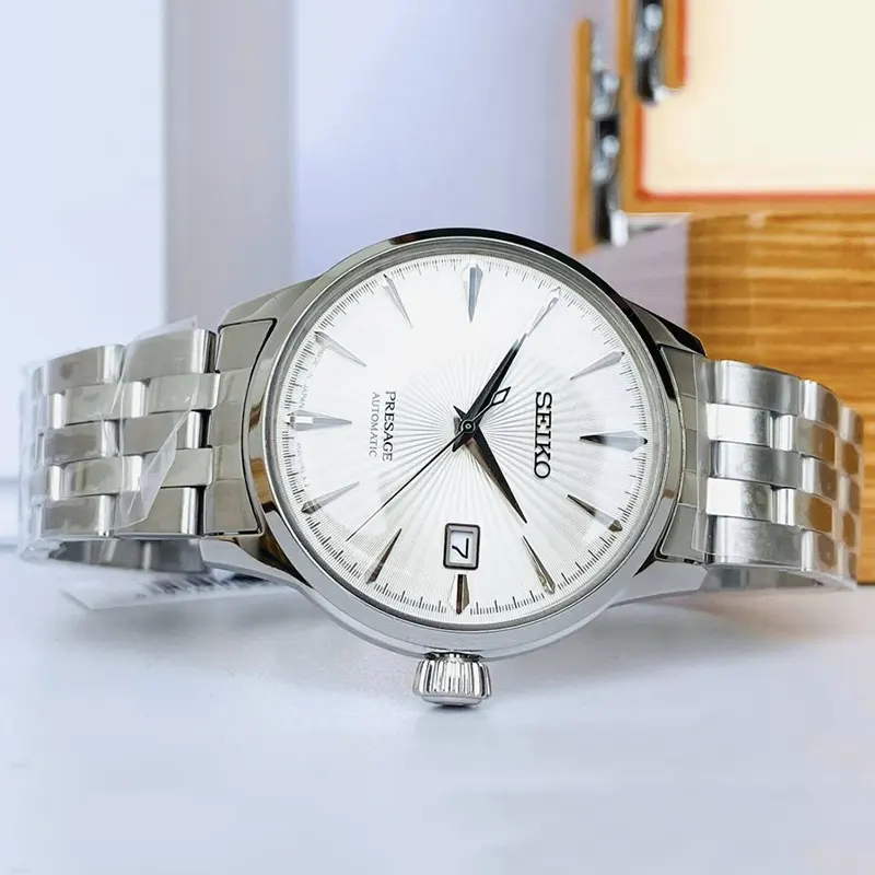 Seiko Men's  Presage Cocktail Time Silver Dial Watch | SRPG23J1